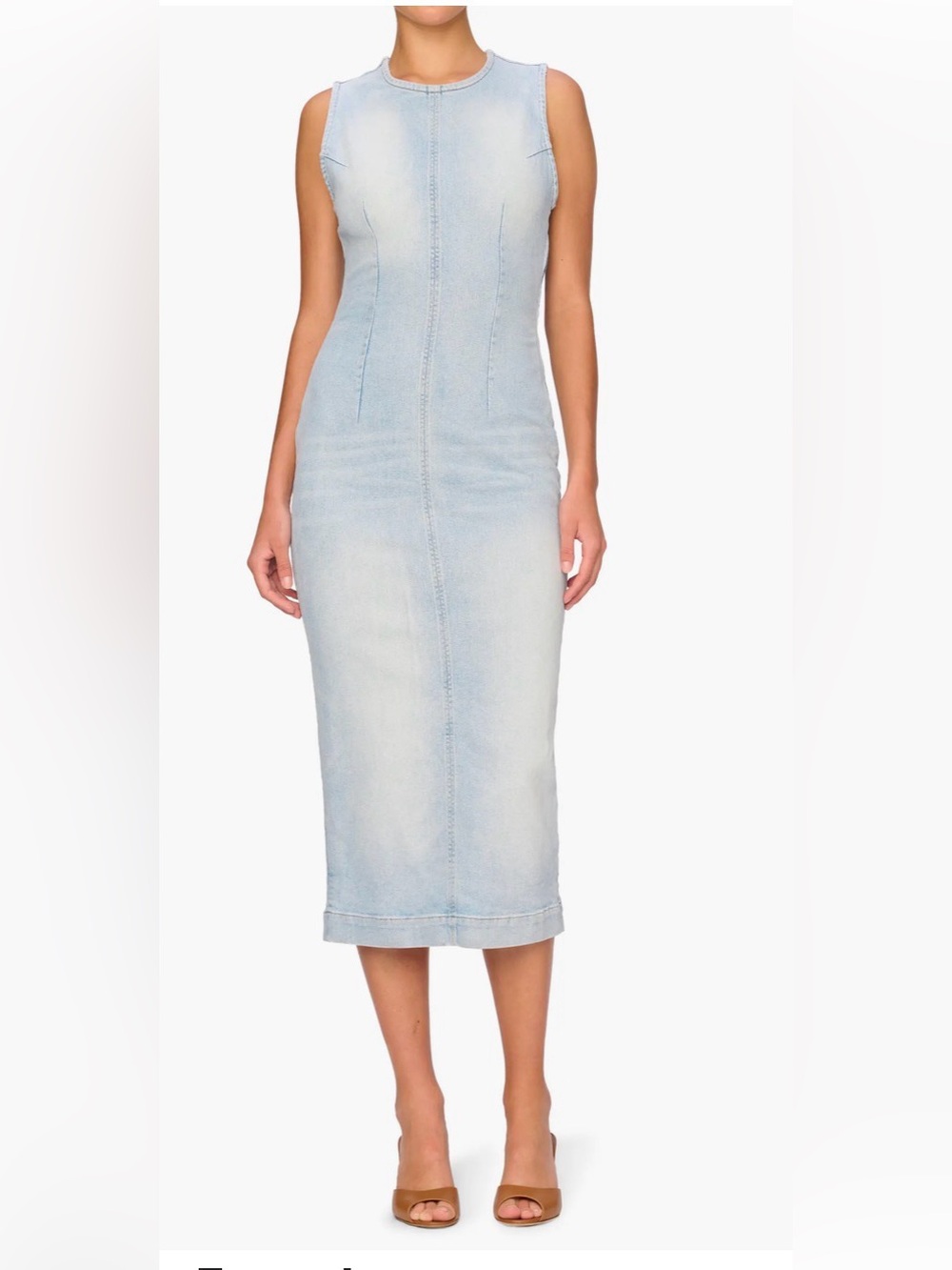 DL1961 Esme Light Blue Denim Midi  Dress Size S Original Price $279